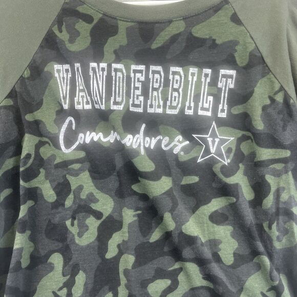 Vanderbilt Commodores Colosseum Military Camo Crop Top Long Sleeve Shirt Xl - Picture 3 of 10